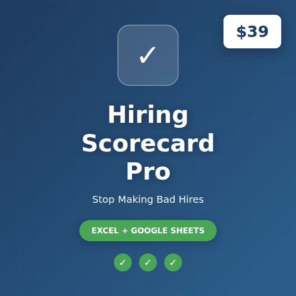 Hiring Scorecard Pro - Multi-Interviewer Evaluation System (Excel + Google Sheet)